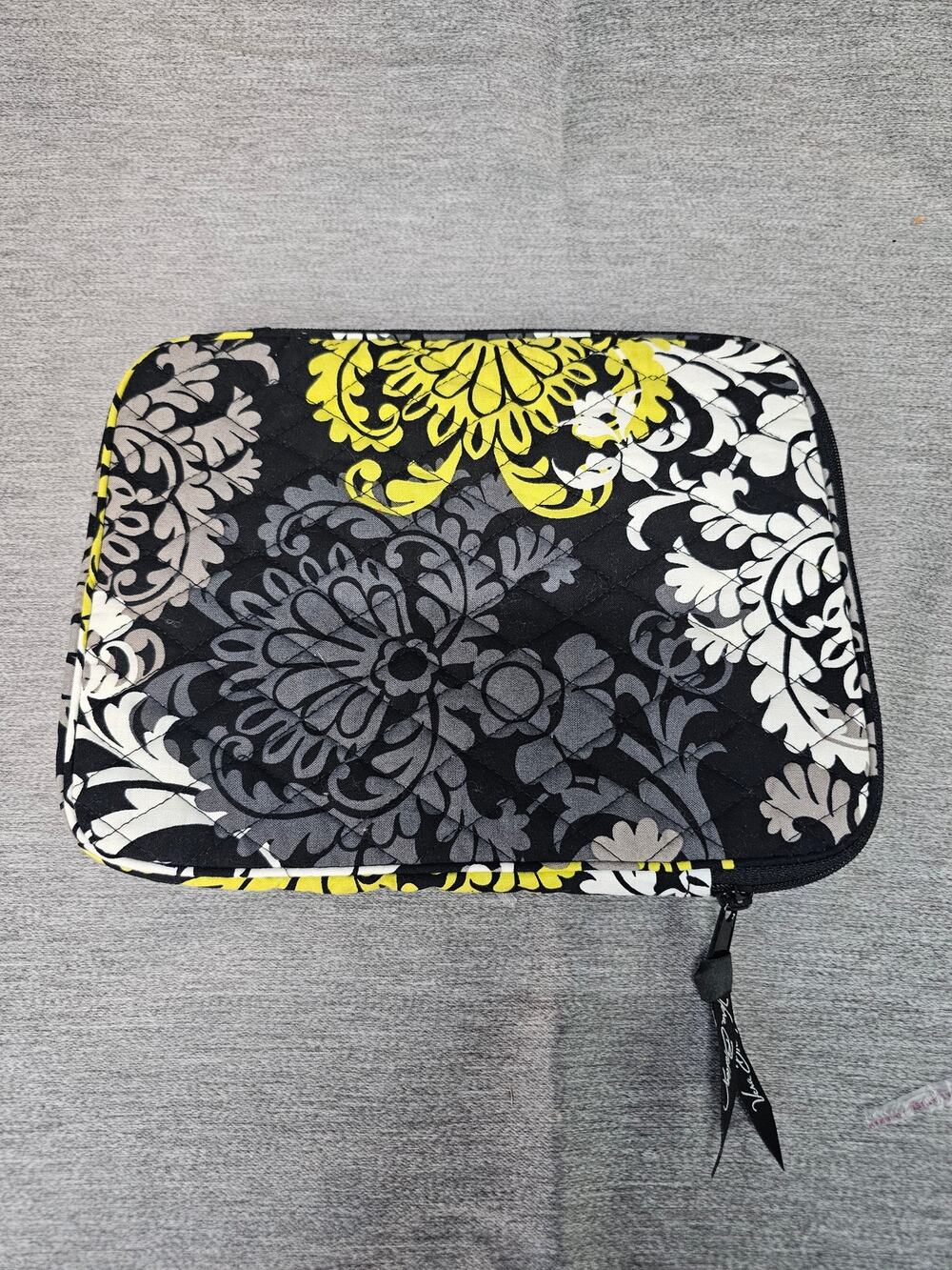Vera Bradley Tech Laptop iPad Ereader Case in Baroque Pattern Yellow Black White